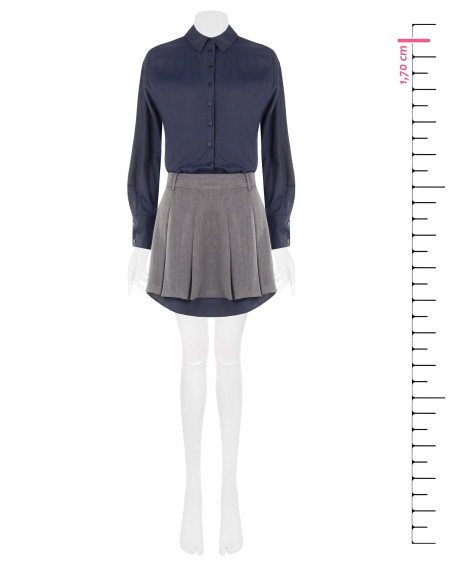 Robe-combinaison effet chemise et jupe plissée Rinascimento