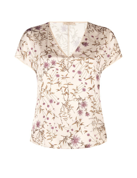 Blouse fluide grande taille en satin à motif floral Rinascimento Curvy