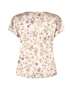 Vloeiende curvy blouse van satijn met bloemenmotief Rinascimento Curvy 2