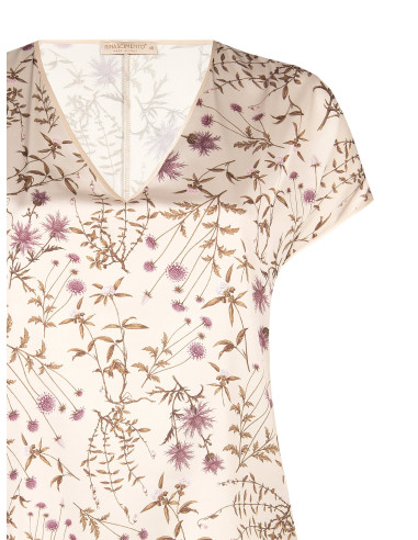 Blouse fluide grande taille en satin à motif floral Rinascimento Curvy