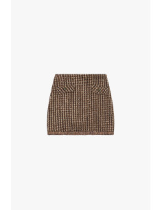 Gonna Corta Fantasia Tweed Con Tasche Frontali Dixie - Vestiti Firm... 2