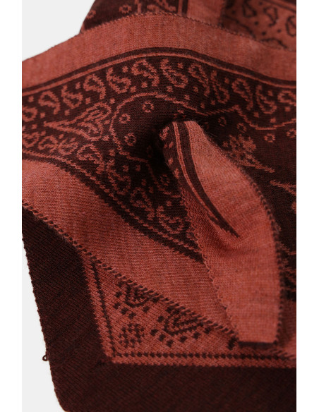 Jacquard foulard met bandanamotief en logodetail Dixie - Bordeaux