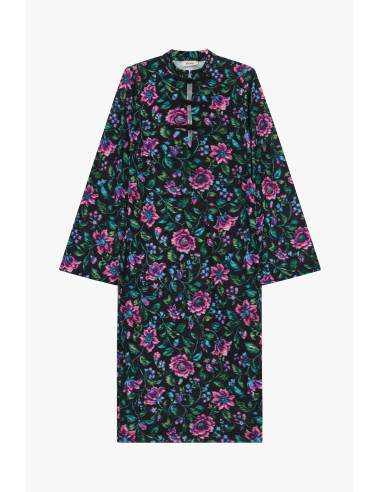Robe Midi À Motif Floral Avec Fermeture À Brandebourgs Dixie