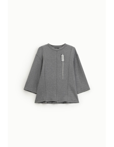 Sweat-Shirt Sans Capuche À Manches Larges Avec Application Bijou Dixie