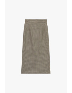 Midi-rok met micro pied-de-poulepatroon Dixie