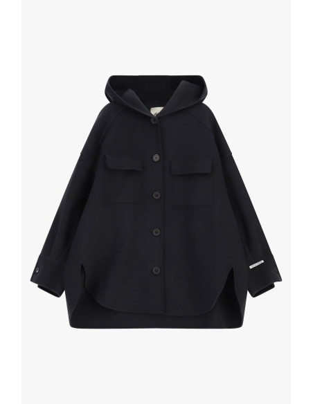 Manteau Oversize À Capuche Et Poches Frontales Dixie - Gris foncé
