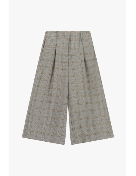 Pantalon Palazzo À Carreaux Taille Haute Dixie