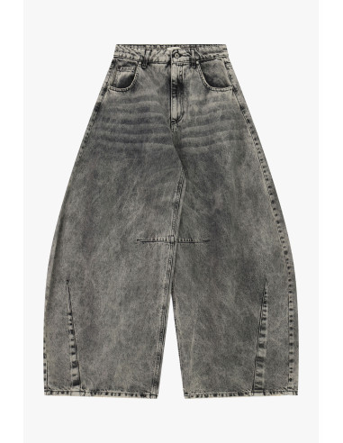 Jean À Jambes Larges, Délavage Dégradé, Taille Haute Dixie