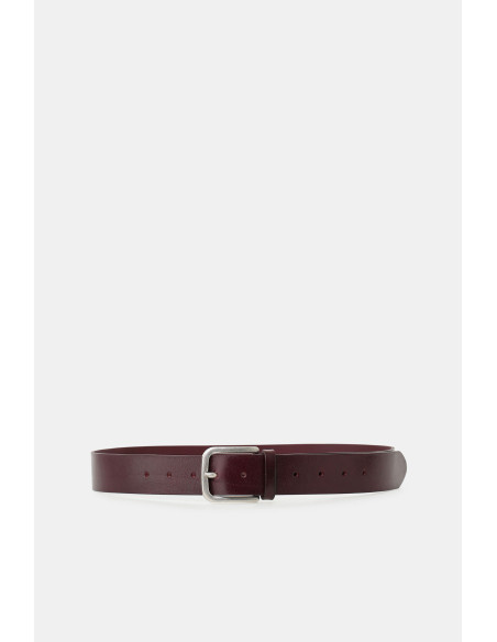 Ceinture Simple Avec Boucle Carrée Mate Dixie - Aubergine
