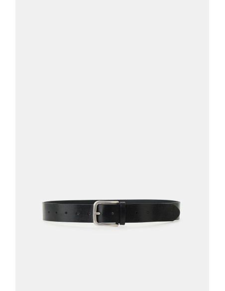 Eenvoudige riem met matte vierkante gesp Dixie - Zwart