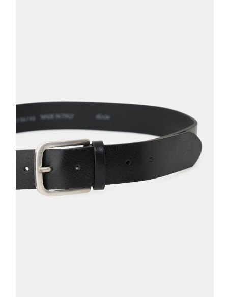 Eenvoudige riem met matte vierkante gesp Dixie - Zwart