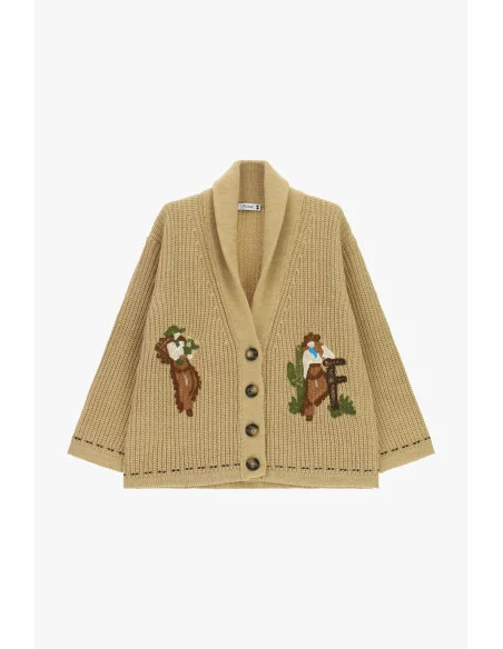 Cardigan à boutons et motifs western Please