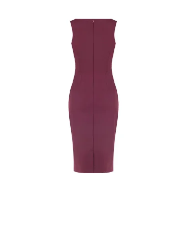 Robe fourreau à décolleté cœur et boucle logo RR à la taille Rinascimento