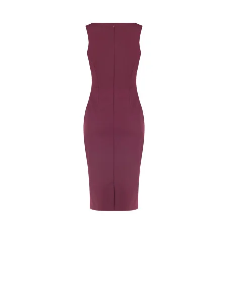 Kokerjurk met sweetheart-hals en Rr-logo gesp in de taille Rinascimento