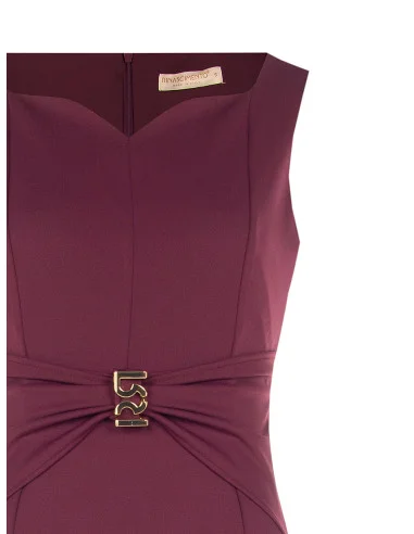 Robe fourreau à décolleté cœur et boucle logo RR à la taille Rinascimento