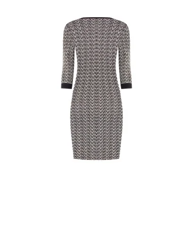 Robe fourreau en tweed avec lurex Rinascimento - Noir
