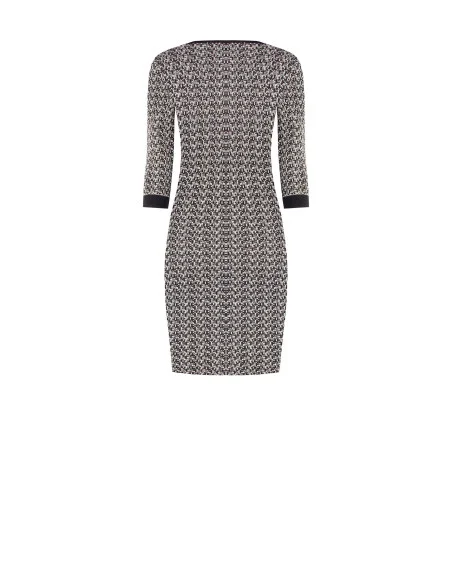 Robe fourreau en tweed avec lurex Rinascimento - Noir