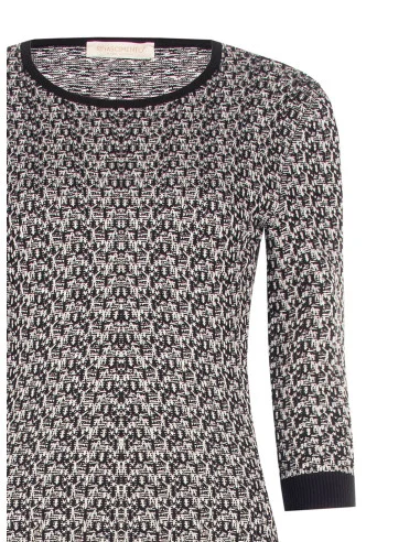 Robe fourreau en tweed avec lurex Rinascimento - Noir