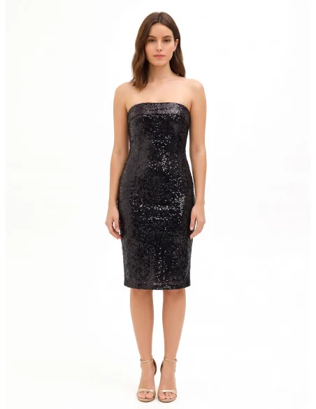 Robe fourreau recouverte de paillettes Rinascimento