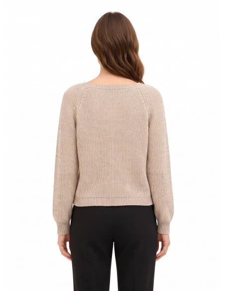 Gebreide trui met lurex Rinascimento - Beige