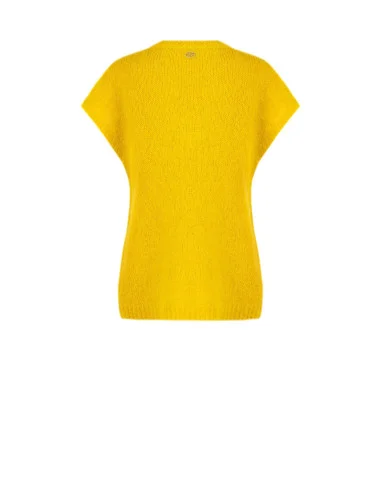 Pull oversize en mohair à col V Rinascimento - Vert olive