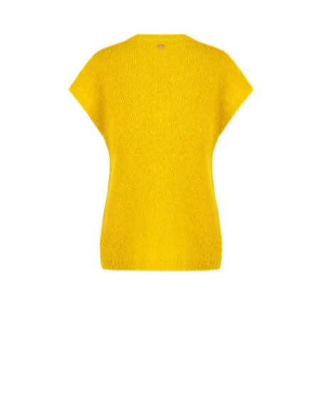 Pull oversize en mohair à col V Rinascimento - Vert olive