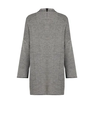 Long cardigan ouvert à motif chevron Rinascimento