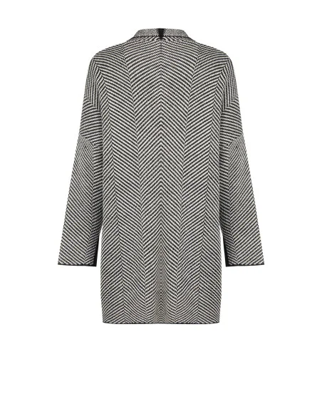 Long cardigan ouvert à motif chevron Rinascimento