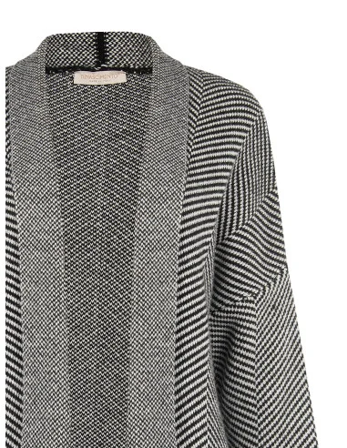 Long cardigan ouvert à motif chevron Rinascimento