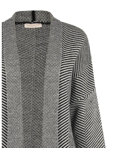 Long cardigan ouvert à motif chevron Rinascimento