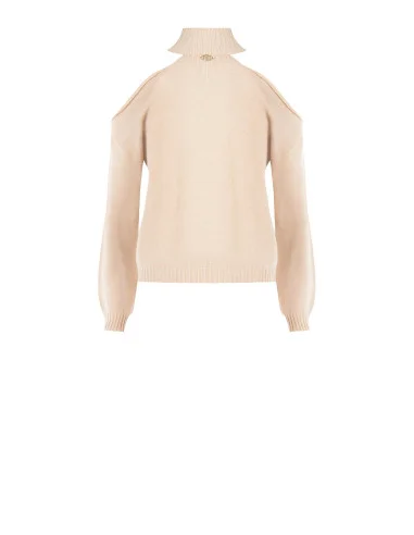 Pull léger en mélange de viscose avec découpes aux épaules Rinascimento