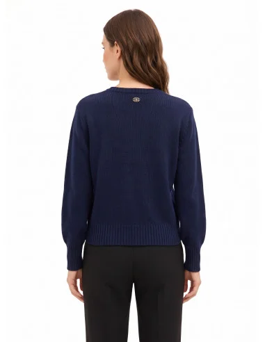 Pull en mélange de laine vierge à col rond Rinascimento