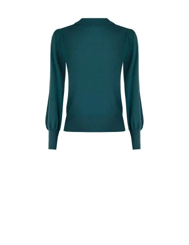 Pull polo avec logo RR brodé Rinascimento - Vert