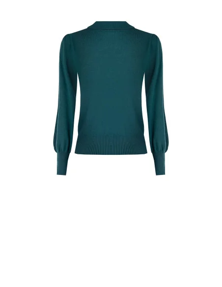 Pull polo avec logo RR brodé Rinascimento - Vert