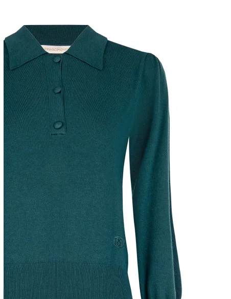 Pull polo avec logo RR brodé Rinascimento - Vert