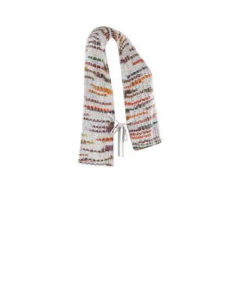 Gilet en maille torsadée avec lurex et liens sur les côtés Rinascimento