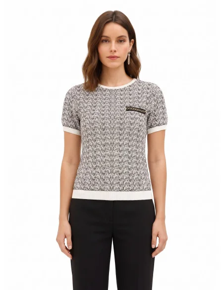 Pull en tweed avec lurex Rinascimento