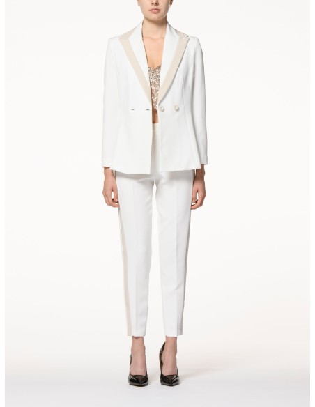 Pantalon droit avec bande contrastante Rinascimento