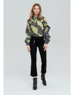 Denim cropped flare Fracomina 2
