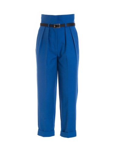 Regular broek met hoge taille van technische stof van Fracomina