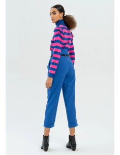 Regular broek met hoge taille van technische stof van Fracomina 2