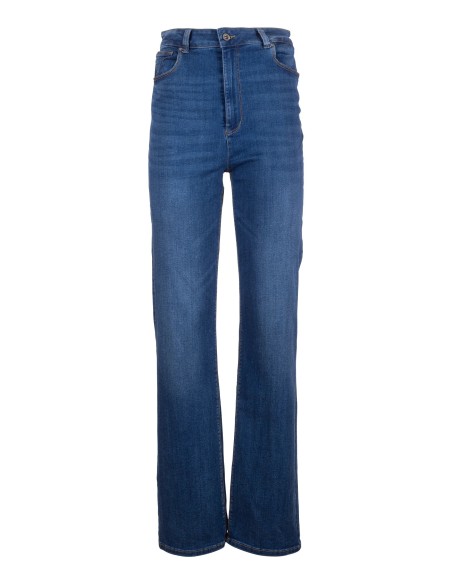Jean regular push-up en denim avec délavage moyen Fracomina