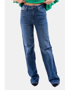 Jean regular push-up en denim avec délavage moyen Fracomina