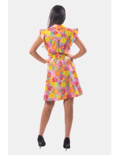 Mini-jurk in overhemdstijl met bloemenprint van Fracomina 2