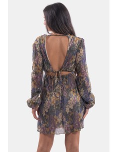 Robe fleurie en fil lamé Lokita 2