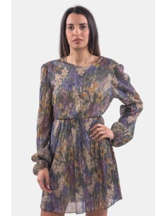 Robe fleurie en fil lamé Lokita