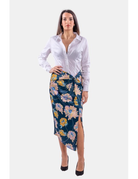 Guess midi-rok met split en bloemenprint