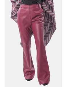 Pantalon bootcut en simili cuir Fracomina