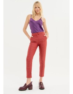 Regular broek van technische stof Fracomina 2