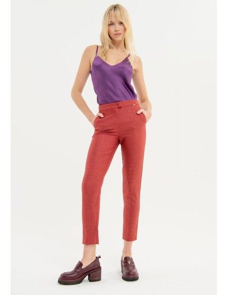 Pantalon regular en tissu technique Fracomina